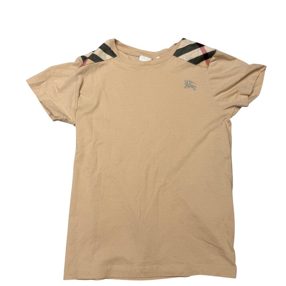 Burberry Children Nova Check Shoulder Short Sleeve T Shirt Kids 11/12Y Preppy